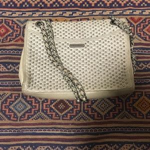 Rebecca Minkoff Studded Crossbody Bag in Cream